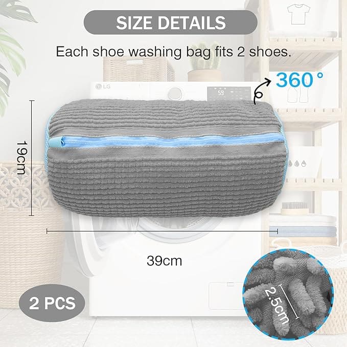 Compacta Home™ Shoe Laundry Bags with Microfiber