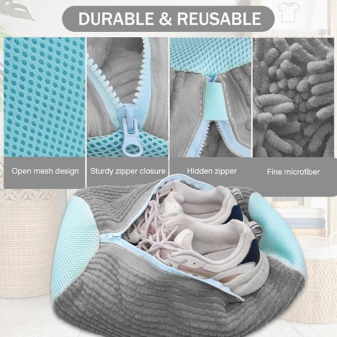 Compacta Home™ Shoe Laundry Bags with Microfiber