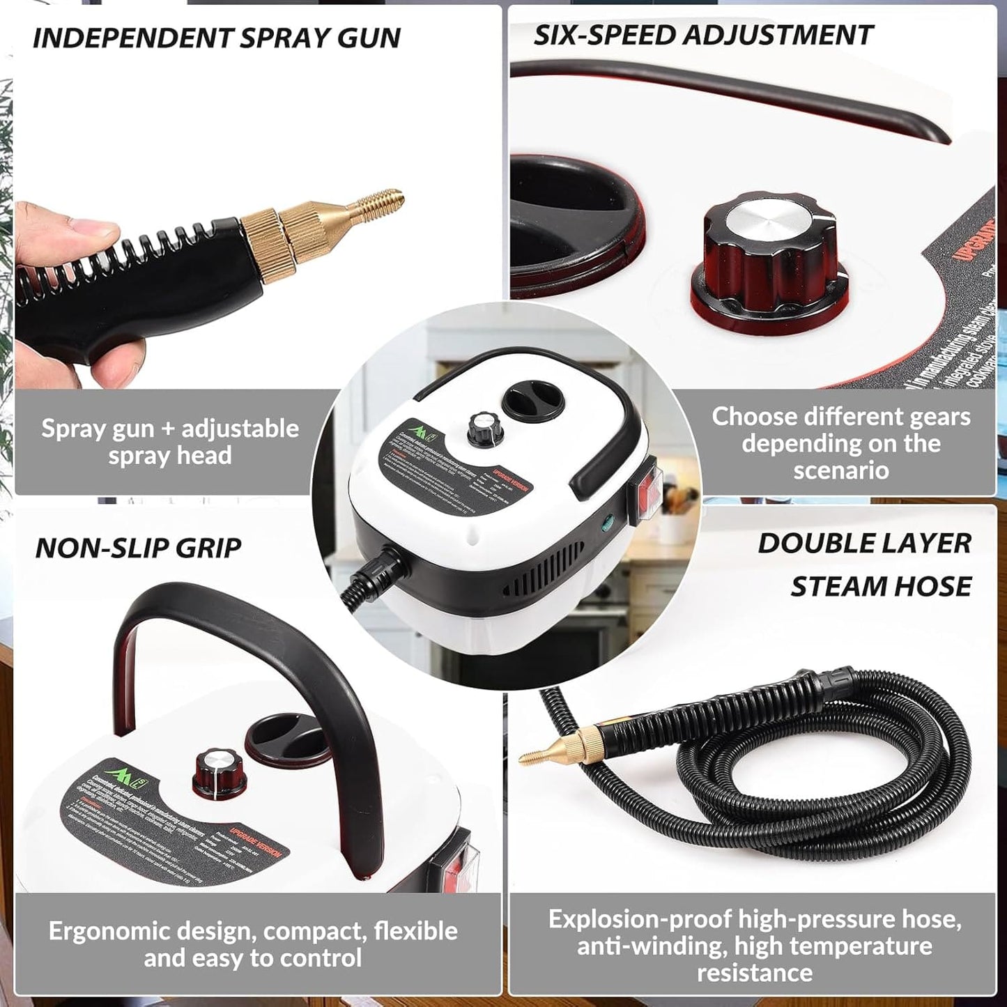 Compacta Home™ Portable High-Pressure Steam Cleaner