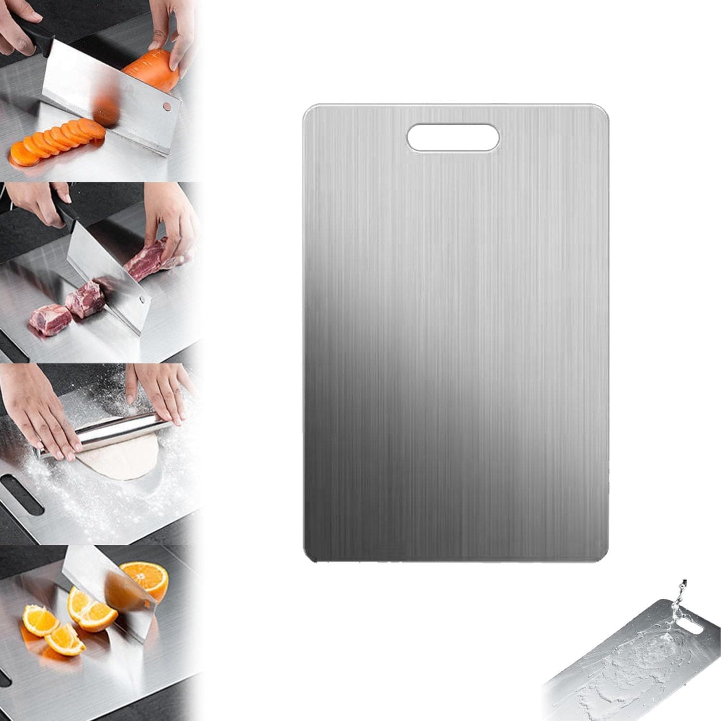 Compacta Home™ Shaped Folding Stainless Steel Chopping Board